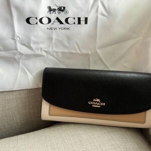 COACH colorblock slim envelope wallet